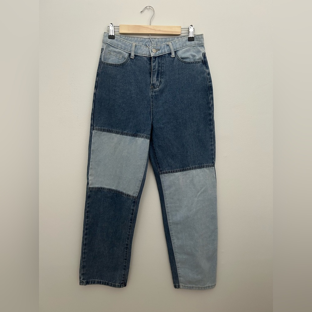 PATCHWORK MOM JEANS